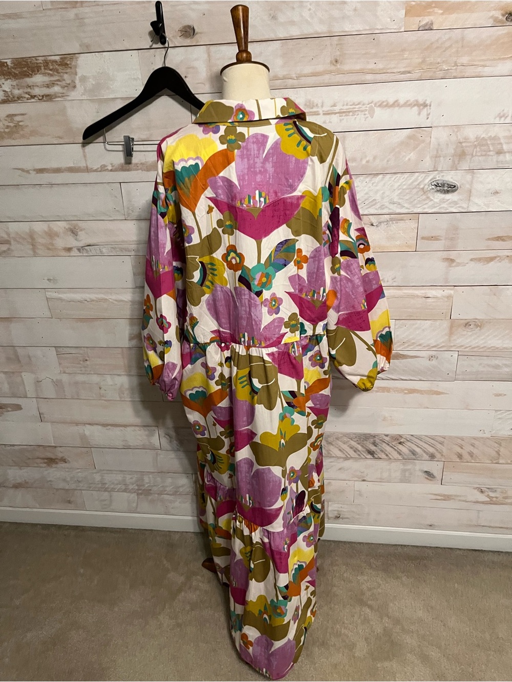 NWT Anthropologie size XL The Bettina tiered shirt dress in multi colors - Picture 6 of 11